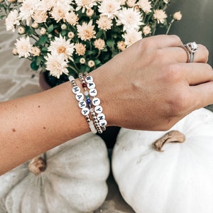 Gold filled beaded bracelet, custom bracelet, name bracelet