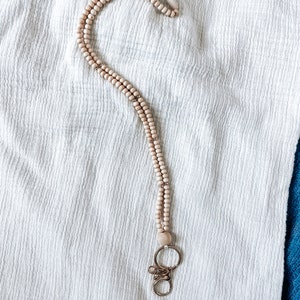Wood bead lanyard