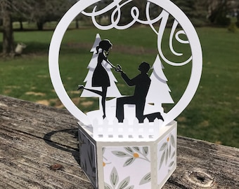 Handcrafted 3D Pop-Up Engagement Card