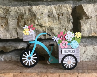 3D Bicycle Flower Cart Pop-up Card, 3D Bike Card, 3D Birthday Cards, 3D Note Card, 3D Pop-UP Card, Mother's Day Card