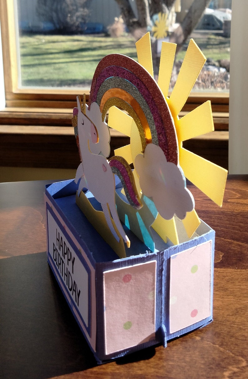 Unicorn Hexagon Pop up Birthday Card - Etsy