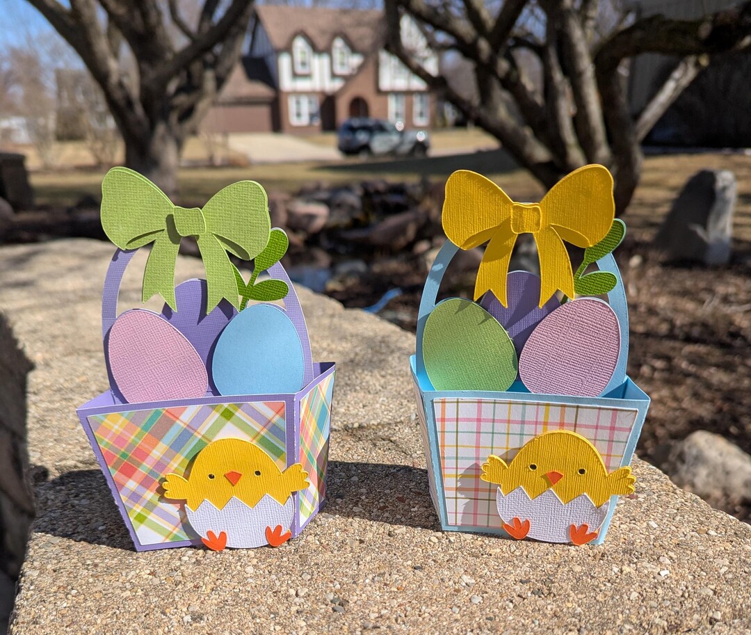 Easter Basket Card With Chick, 3D Pop up Card - Etsy