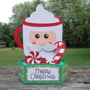 Santa Mug Christmas pop up card
