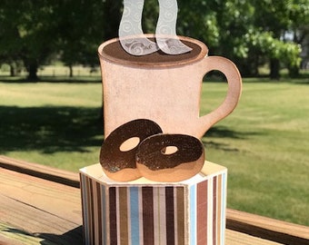 Coffee and Donuts Pop up Birthday Card