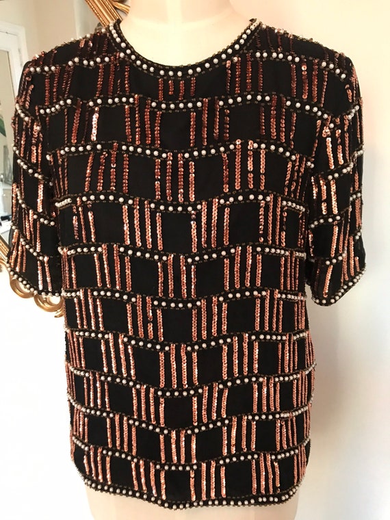 Rare Vintage Beaded Blouse