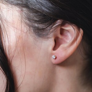 Cubic Zirconia Studs, Gold Filled, Earrings