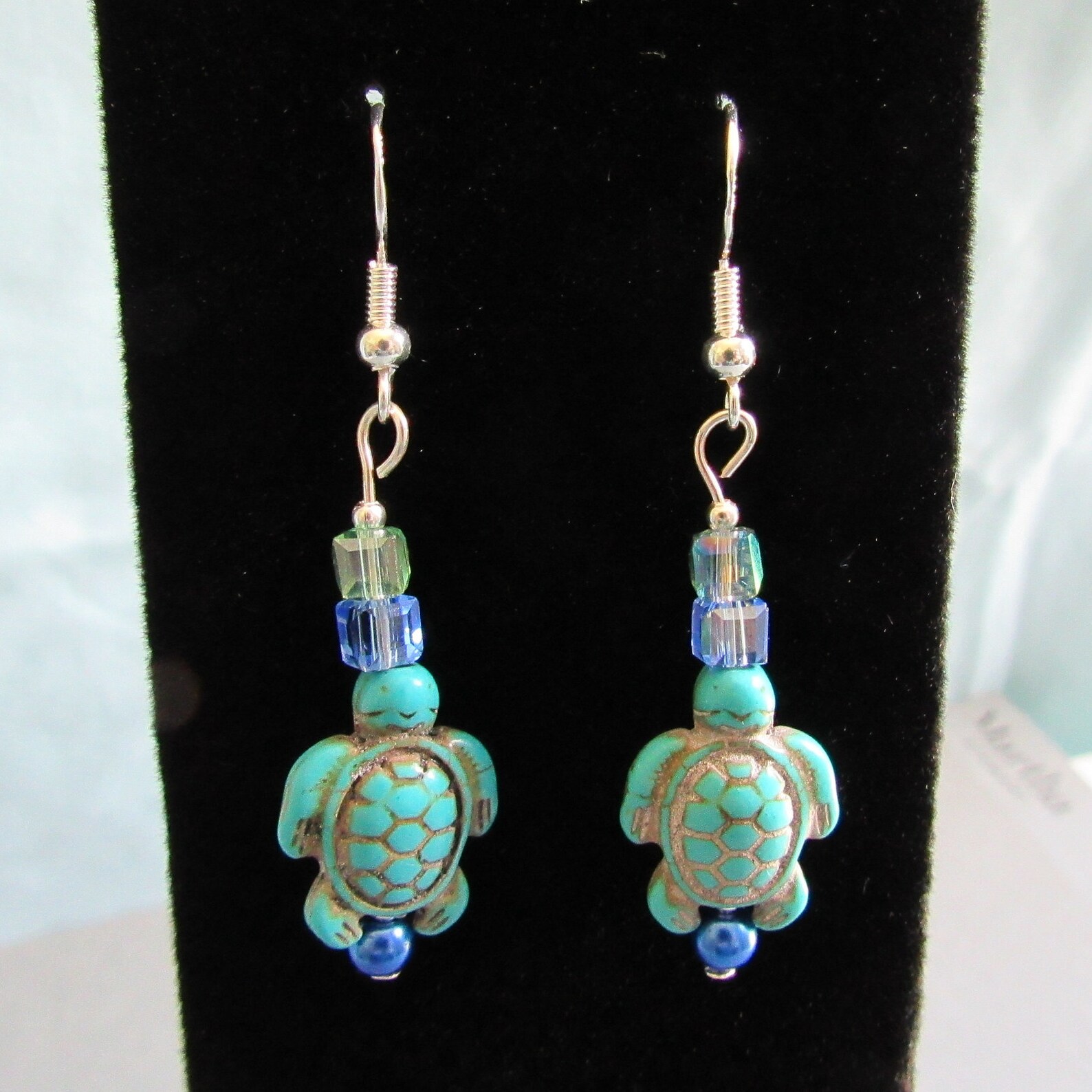 Turquoise Turtle Earrings Etsy