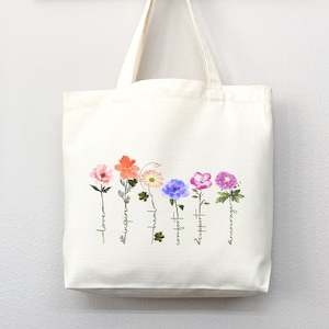 Wildflower Canvas Tote Bag: Eco-Friendly Floral Print
