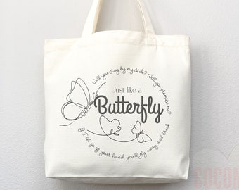KPop Tote Bag: Bangtan Butterfly Design