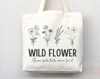 Wildflower Kpop Tote Bag: Bangtan Army Merch
