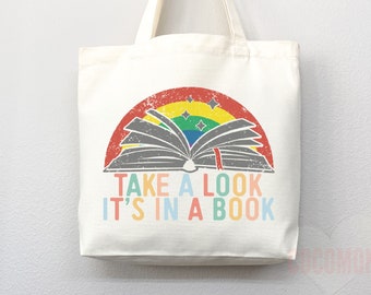 Book Lovers Tote School Bag Gift for Book Lover Gift For Bookworms Gift For Teachers Readers' Tote Library Tote Shopper Women's Tote for Her
