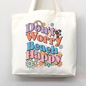 Beach Tote Bag Beach Bag Gift Bridesmaid Beach Summer Spring Tote Shopper Bag Eco Friendly Bag Reusable Grocery Tote Cute Tote School Bag