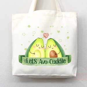 Cute Avocado Tote Bag Avocado Lover Gift Spring Tote Shopper Summer Bag Eco Friendly Bag Reusable Grocery Tote Cute Tote Farmers Market Bag