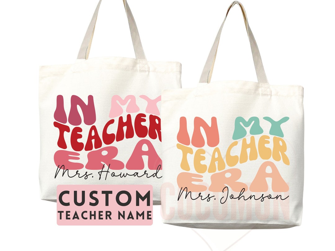 Teacher Appreciation Gift Tote Bag Canvas Custom Teacher Gift ...