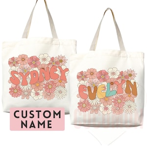 Sac prénom personnalisé Sac fourre-tout prénom personnalisé Cadeau personnalisé Sac de demoiselles d'honneur cadeau Cabas femme Sac prénom personnalisé Cadeau personnalisé pour elle