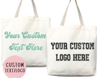 Customized Tote Bag Custom Logo Custom Text Tote Bag Bulk Custom Tote Bag Custom Tote Shopper Custom Gift For Her Personalized Gift For Her