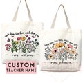 Teacher Appreciation Gift Tote Bag Canvas Custom Teacher Gift Personalized School Bag Gifted Teacher Tote Reusable Bag School Campus Bag product logo