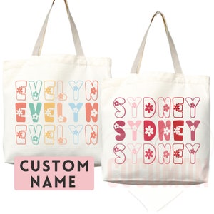 Personalized Name Bag Custom Name Tote Bag Custom Tote Shopper Women Bag Customized Name Gift For Her Personalized Gift For Her Reusable Bag