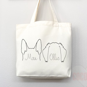 Personalized Dog Mom Tote Bag Custom Dog Lover Gift Tote Bag Reusable ...
