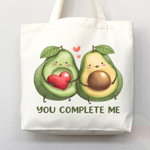 Cute Avocado Tote Bag Avocado Lover Gift Spring Tote Shopper Summer Bag Eco Friendly Bag Reusable Grocery Tote Cute Tote Farmers Market Bag