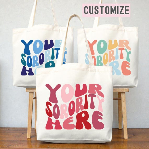 Custom Sorority Tote Bag: Personalized College Gift