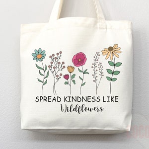 Kindness Tote Bag Canvas Womens Tote For Her Cute Tote Bag Reusable Bag Grocery Tote Shopper Aesthetic Tote Everyday Tote Eco Friendly Bag