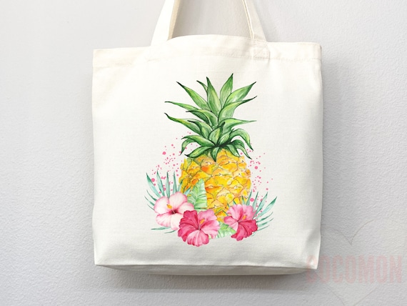 Pineapple Tote Bag Pineapple Lover Gift Spring Tote Shopper Summer Bag Eco Friendly Bag Reusable Grocery Tote Cute Tote Farmers Market Bag Etsy