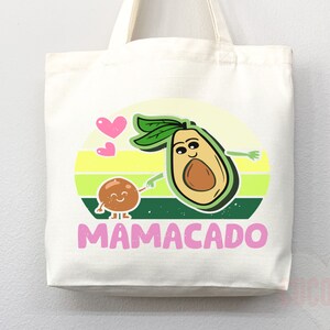 Cute Avocado Tote Bag Gift For Mom Tote Mom Gift Avocado Lover Gift Spring Tote Shopper Summer Bag Eco Friendly Bag Grocery Tote Cute Tote