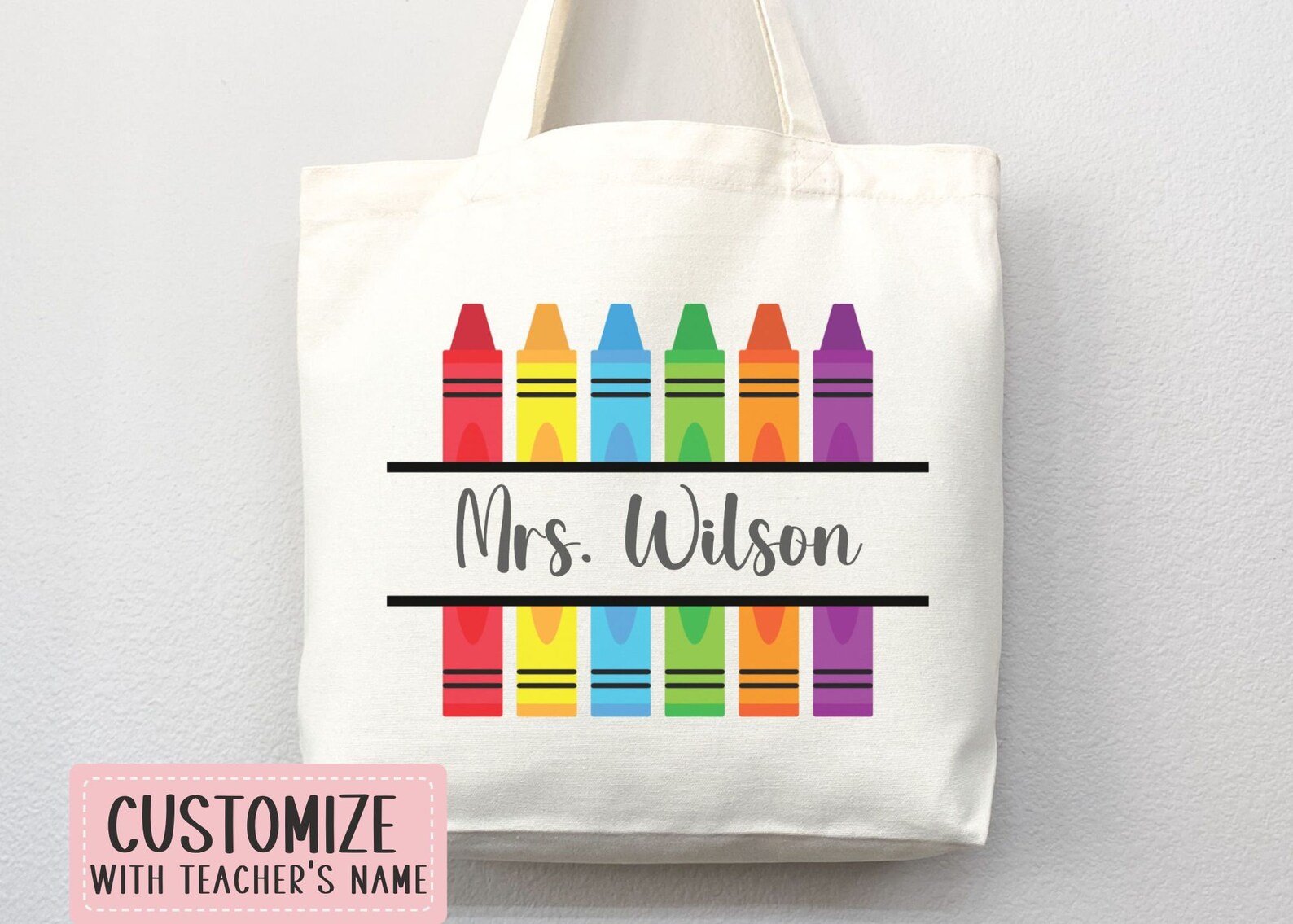 Personalized Teacher Tote Bag Custom Teacher Tote Bag Custom Teacher ...