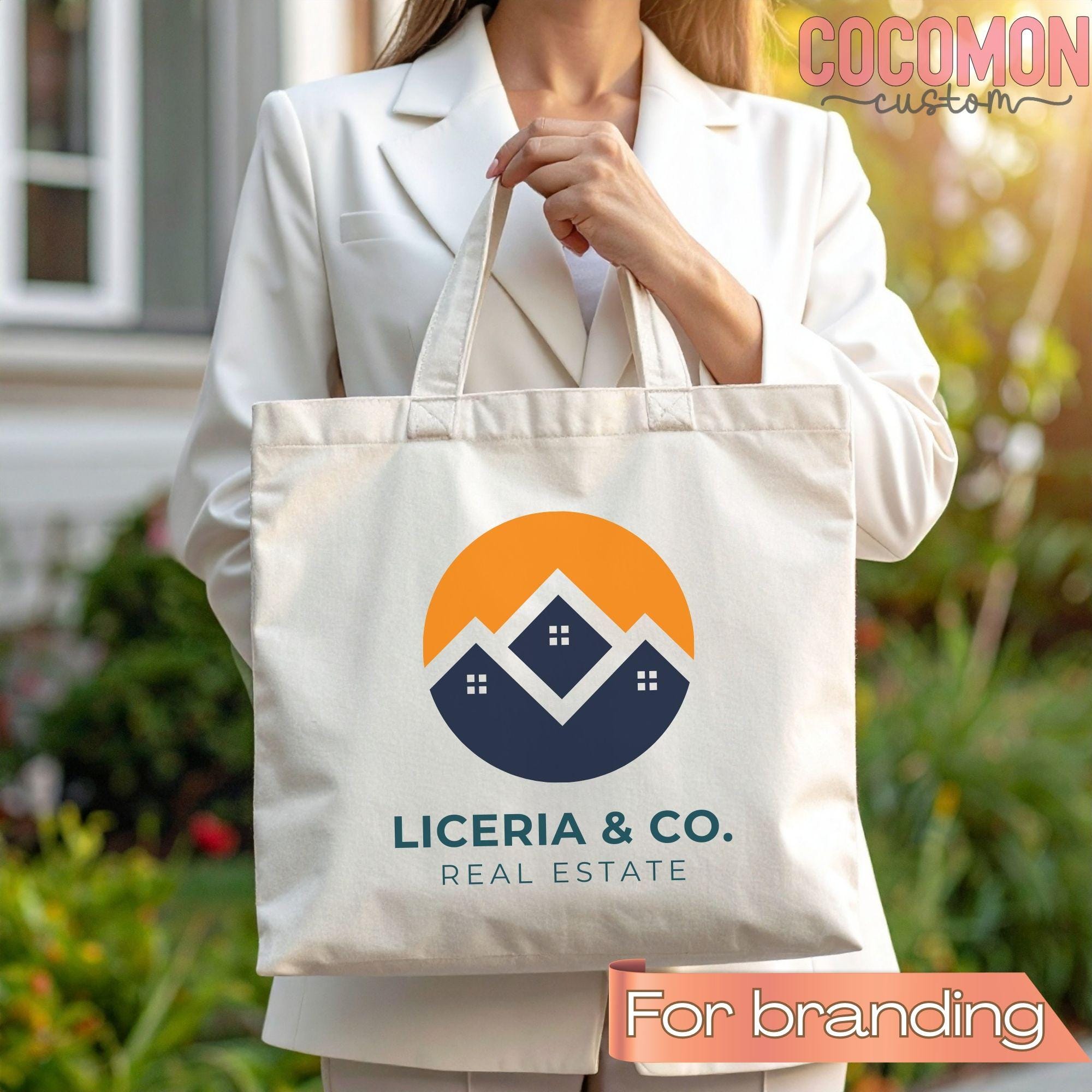Borsa Tote In Cotone Personalizzata Con Nome, Iniziali O Frase Floreale - Unisex