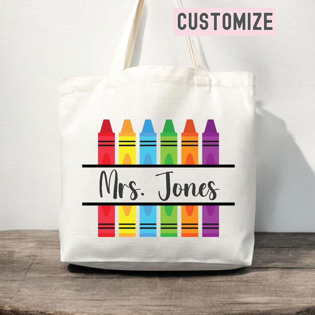 Personalized Teacher Tote Bag Custom Teacher Tote Bag Custom Teacher ...