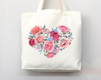 Rose Tote Bag, flower tote bag, tote bag canvas, eco friendly bag, aesthetic tote, reusable bag, floral tote bag,plant lover, flower bag