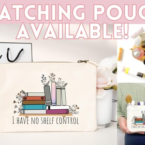 Book Lover Tote Bag – 'I Have No Shelf Control' Design, Canvas, Medium Size, Perfect Gift For Readers & Teachers