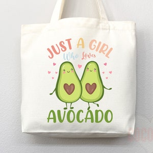 Cute Avocado Tote Bag Avocado Lover Gift Spring Tote Shopper Summer Bag Eco Friendly Bag Reusable Grocery Tote Cute Tote Farmers Market Bag