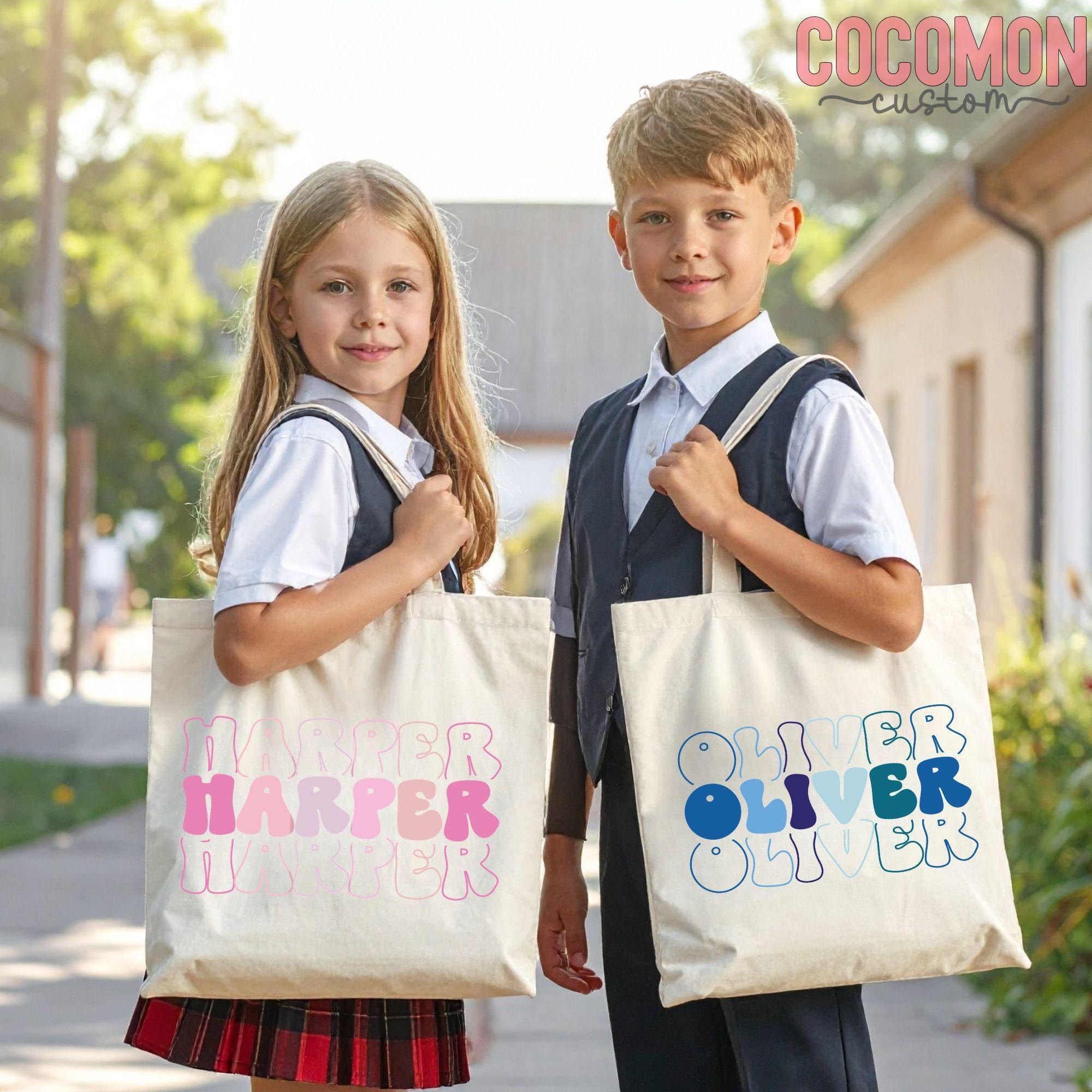 y*m様 apolina kids Tina Tote Bag Personalized Kids Tote Bag | Custom Name School Bag | Back to