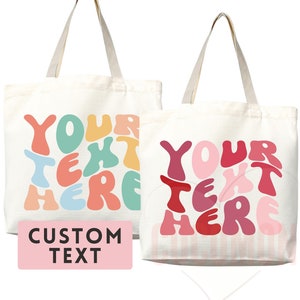 Personalized Bag Tote Thank You Bag Custom Tote Shopper Thank You Bag Custom Gift For Her Personalized Gift For Her Reusable Bag Grocery Bag