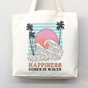 Beach Tote Bag Beach Bag Gift Bridesmaid Beach Summer Spring Tote Shopper Bag Eco Friendly Bag Reusable Grocery Tote Cute Tote School Bag