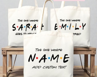 Personalized Tote Bag Friends Gift Bag Custom Tote Shopper Bag Custom Gift For Her Personalized Gift For Bridesmaid Wedding Bridal Reusable