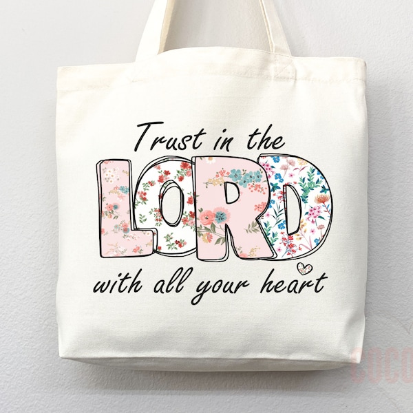 Faith Tote Bag Christian Tote Bag Canvas Gift Religious Gift Scripture Gift Bible Verse Christian Girl Gift Church Gift School Tote Shopper