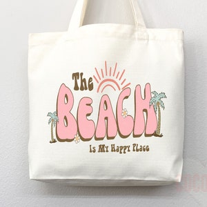 Beach Tote Bag Beach Bag Gift Bridesmaid Beach Summer Spring Tote Shopper Bag Eco Friendly Bag Reusable Grocery Tote Cute Tote School Bag