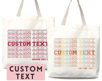 Personalized Bag Tote Thank You Bag Custom Tote Shopper Thank You Bag Custom Gift For Her Personalized Gift For Her Reusable Bag Grocery Bag