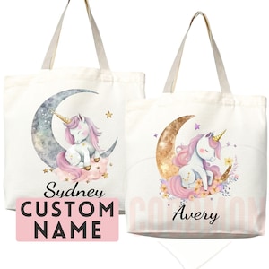 Sac fourre-tout personnalisé prénom licorne Sac fourre-tout prénom personnalisé cabas personnalisé Cadeau prénom personnalisé pour elle Sac enfant Sac d'école pour enfant