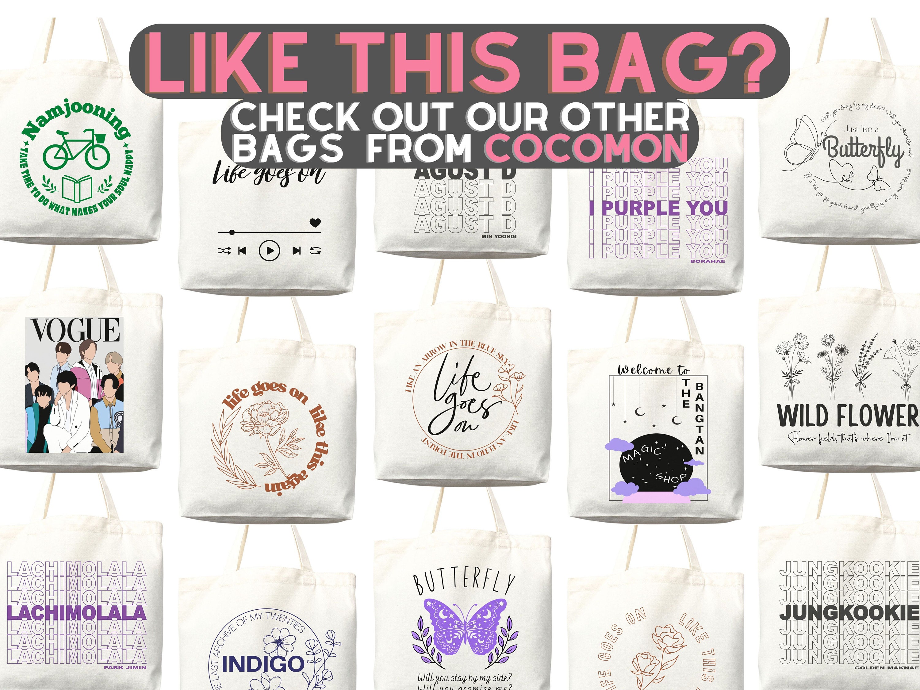 Jimin Lachimolala Kpop Tote Bag - Bangtan Army Merch - Etsy