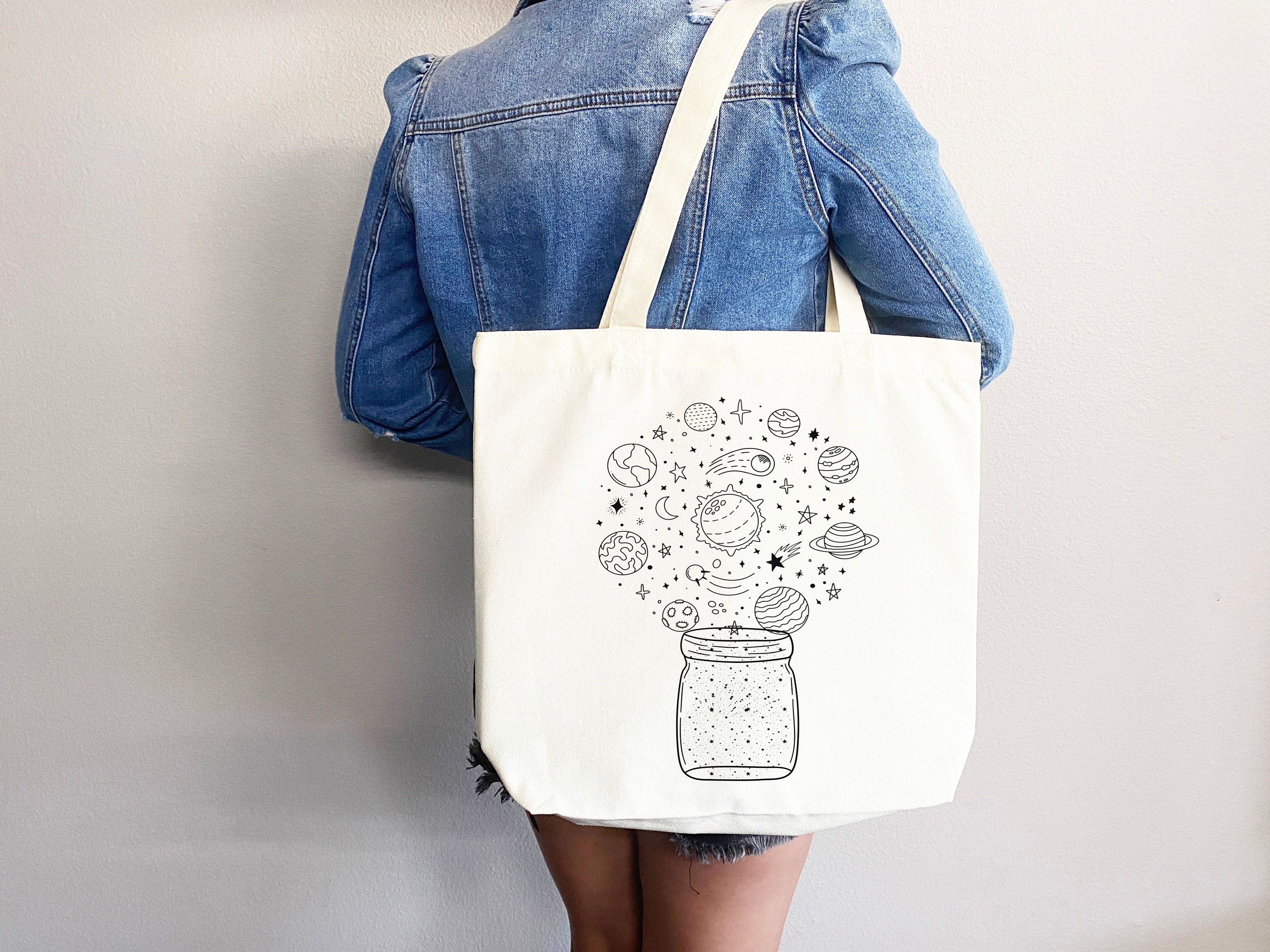 WIERAEM Canvas Tote Bag With Zip And Pockets For Women, Cute Cat Tote Bag Aesthetic, Foldable Cotton Cloth Fabric Reusable Shopping Bags (Beige