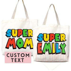 Sac fourre-tout personnalisé avec prénom Sac fourre-tout personnalisé avec prénom personnalisé Sac shopping femme Cadeau prénom personnalisé pour elle Sac enfant Cartable pour enfant