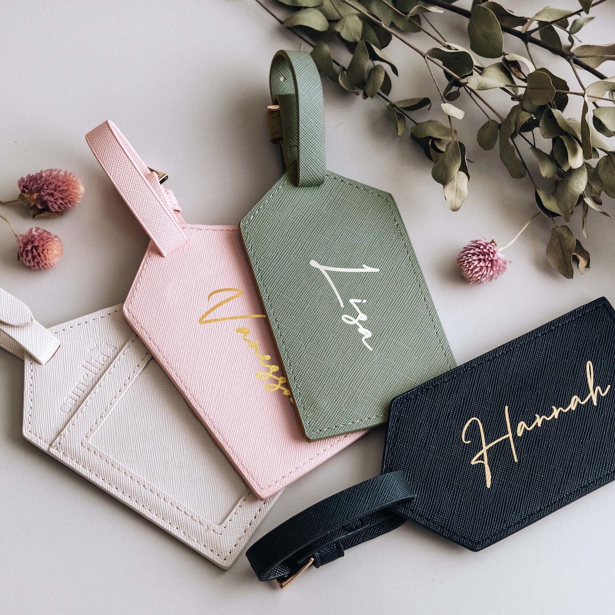 Custom Luggage Tag (Tag Only, Font 2, "Nelson")