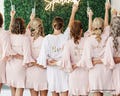 Ruffle Bridesmaids Robe, Personalized Bridesmaid Gift, Bridesmaid Proposal, Wedding Party Gift, Custom Robes, Bridal Robes<W>