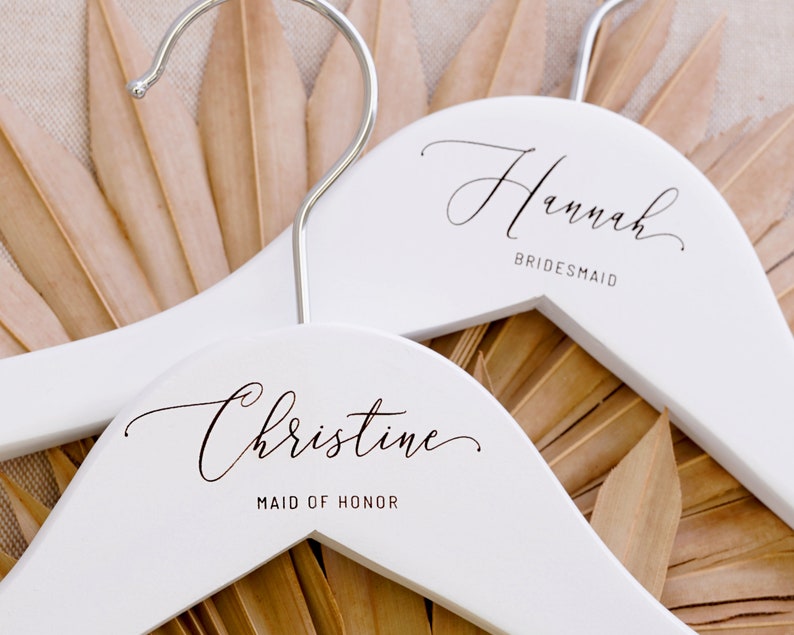 Custom Bridal Wedding Hanger | Personalized Wedding Dress Hanger for Her | Bridesmaid Hanger| Engraved Custom Wedding Gifts| Christmas Gifts 