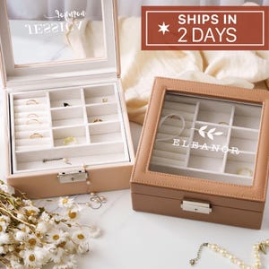 Portagioielli personalizzato, portagioielli in pelle personalizzato, regalo dell'ultimo minuto per la festa della mamma, regalo personalizzato per la mamma, regalo per lei, regalo di Natale