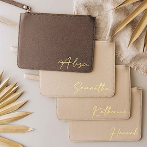 Pochette de mariée | Cadeaux de douche nuptiale | Trousse de maquillage personnalisée | Cadeaux personnalisés pour maman | Cadeaux d'enterrement de vie de jeune fille | Cadeaux de mariage